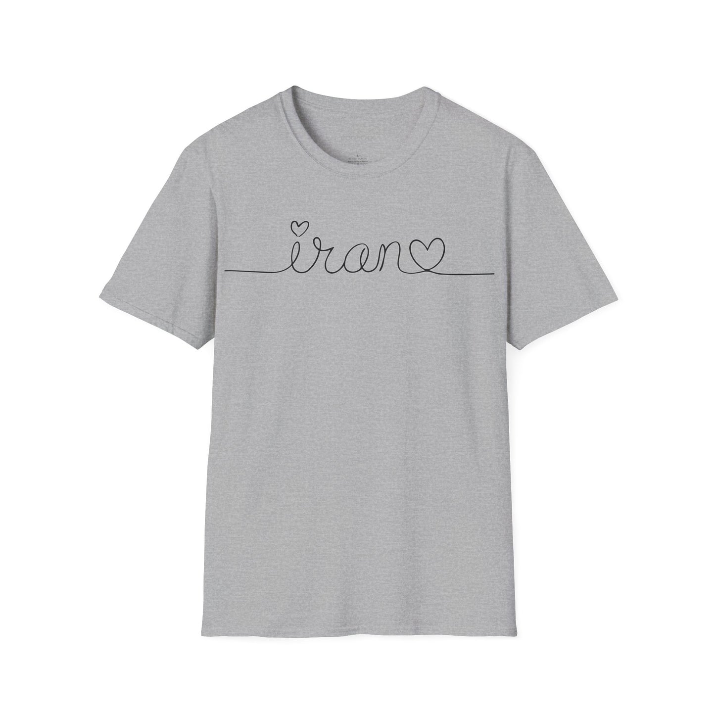 Iran Heart Line Art Unisex T-Shirt