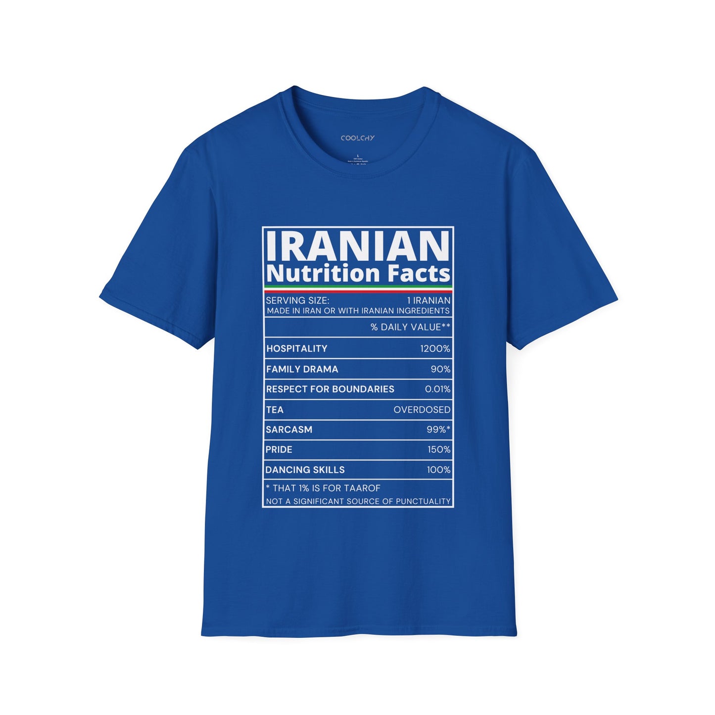 Iranian Nutrition Facts Unisex T-Shirt