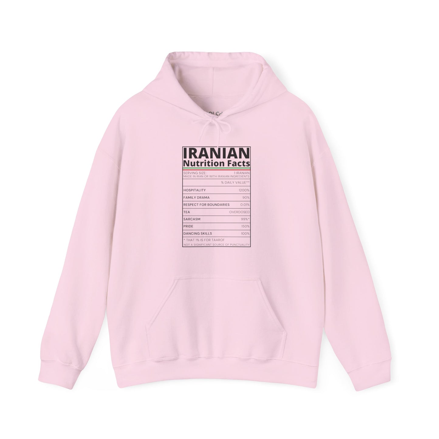 Iranian Nutrition Facts Hoodie