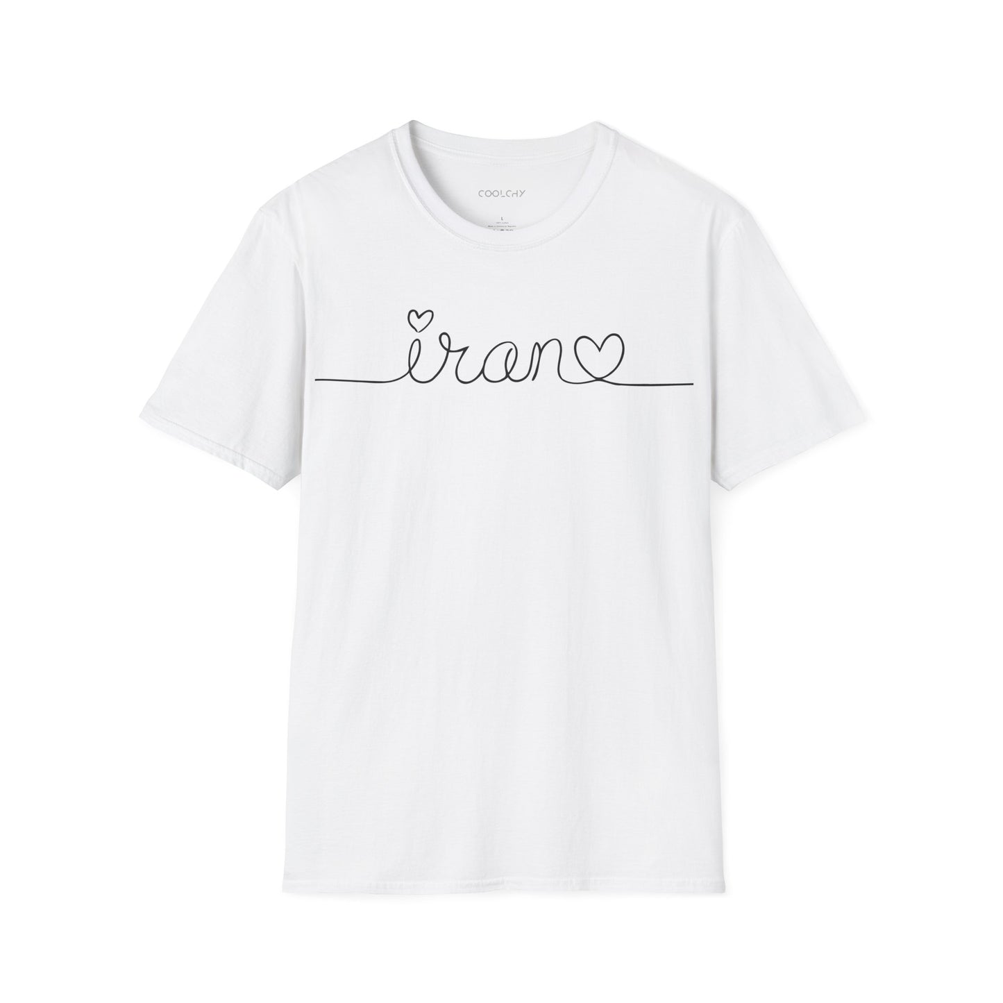Iran Heart Line Art Unisex T-Shirt