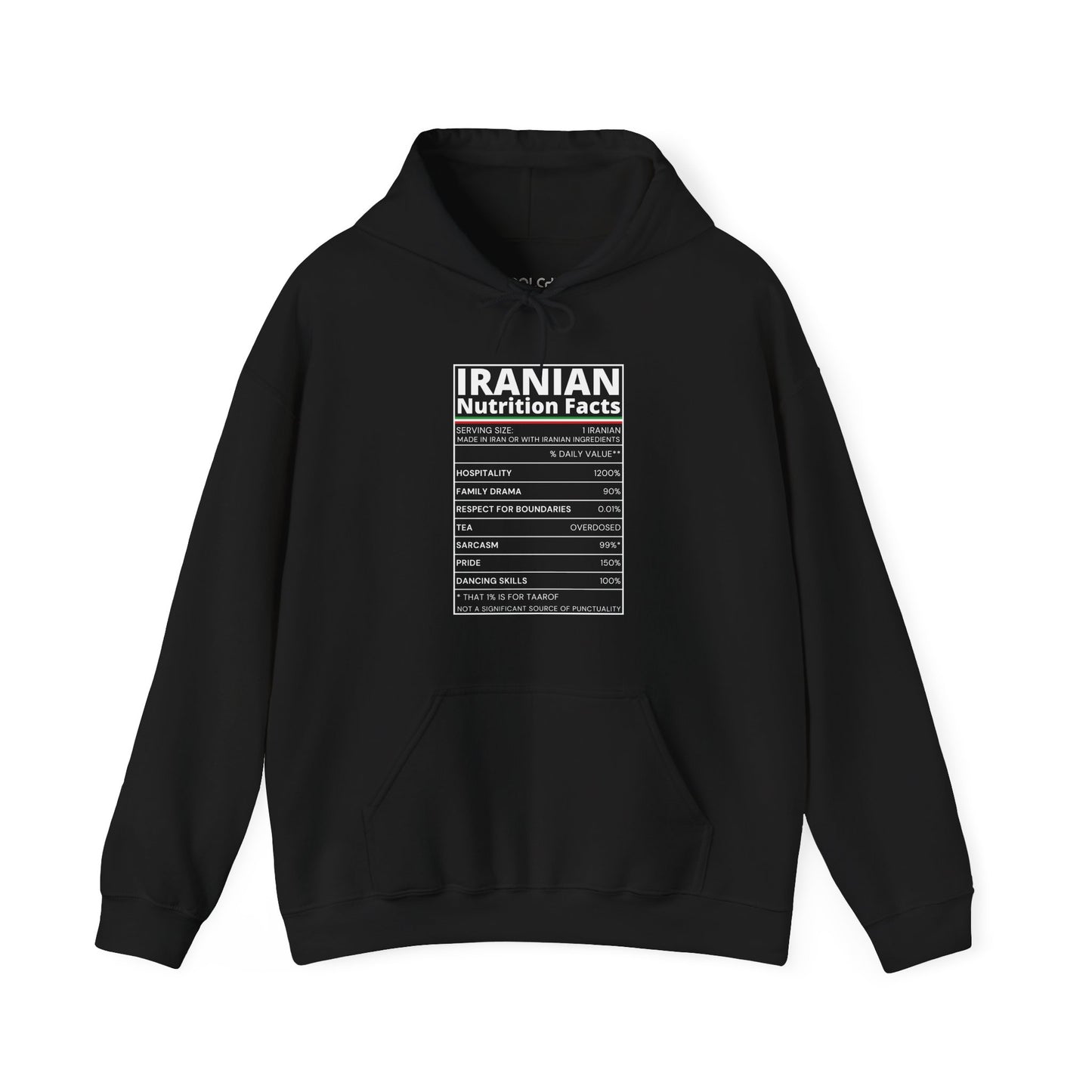 Iranian Nutrition Facts Hoodie