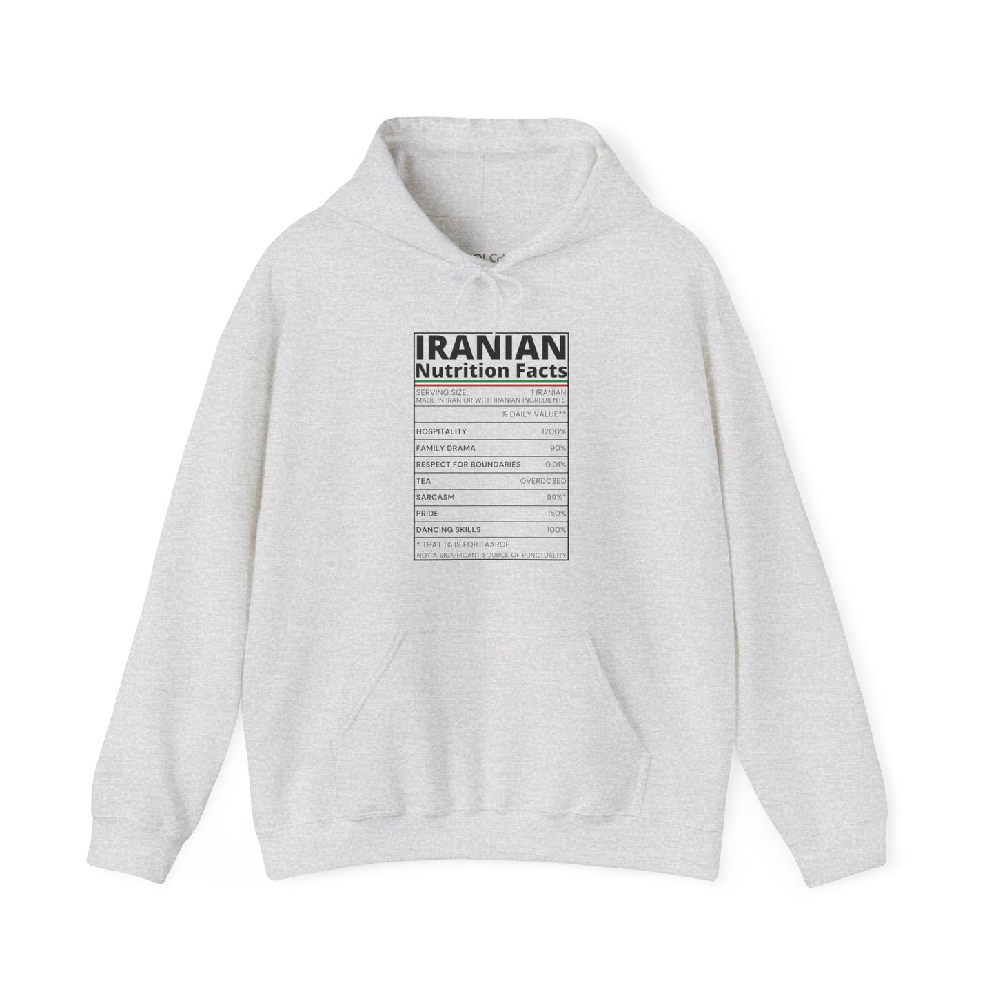 Iranian Nutrition Facts Hoodie
