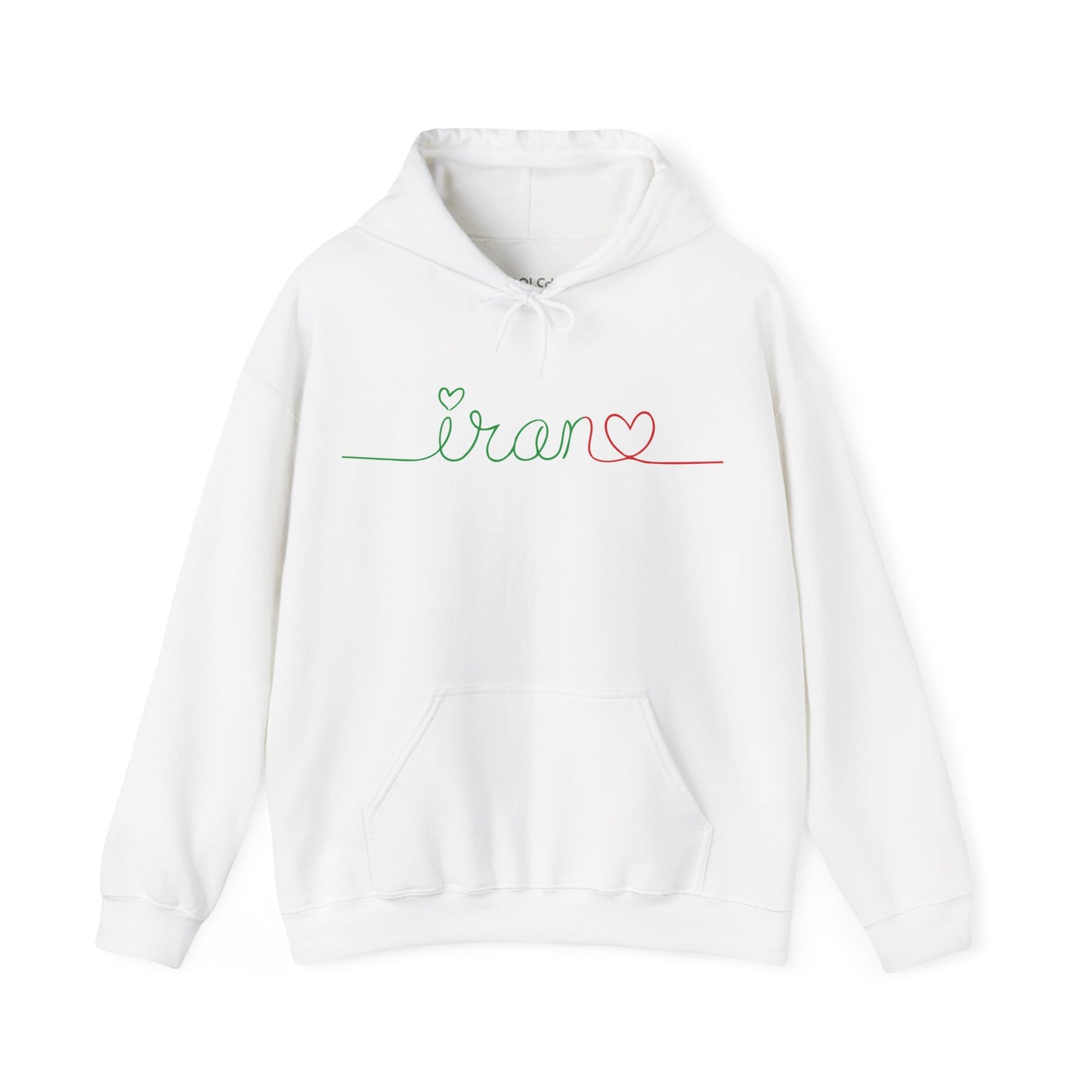 Iran Heart - Flag Colors Hoodie