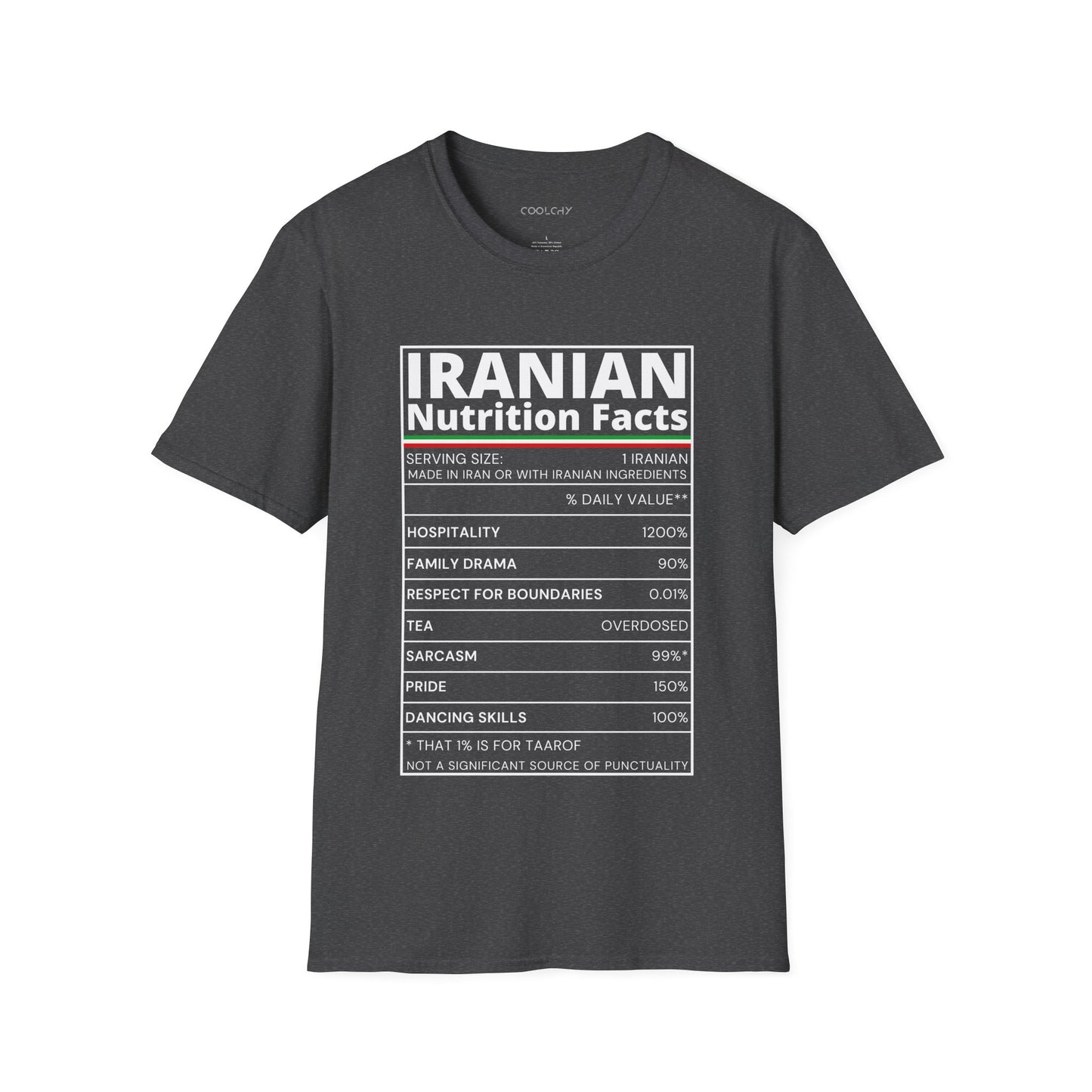 Iranian Nutrition Facts Unisex T-Shirt