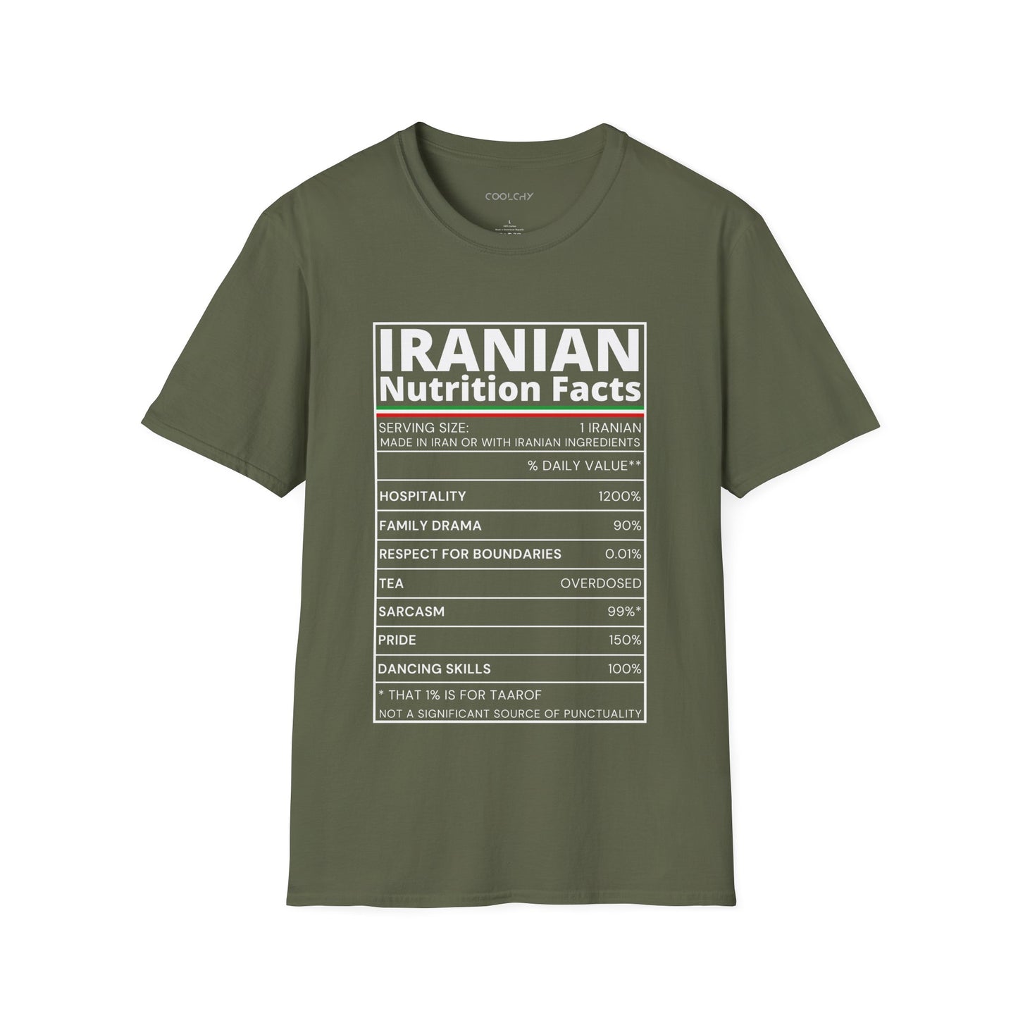 Iranian Nutrition Facts Unisex T-Shirt