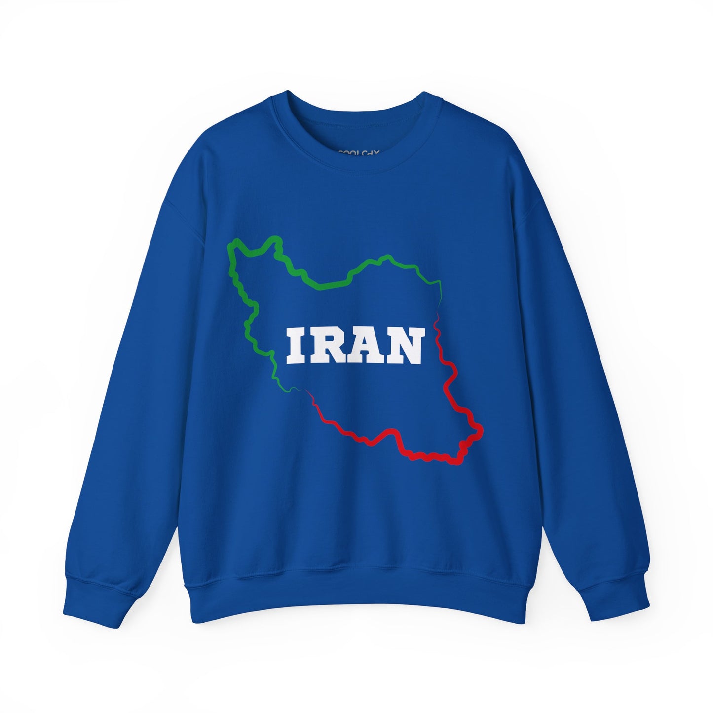 Iran Map - Flag Colors Sweatshirt