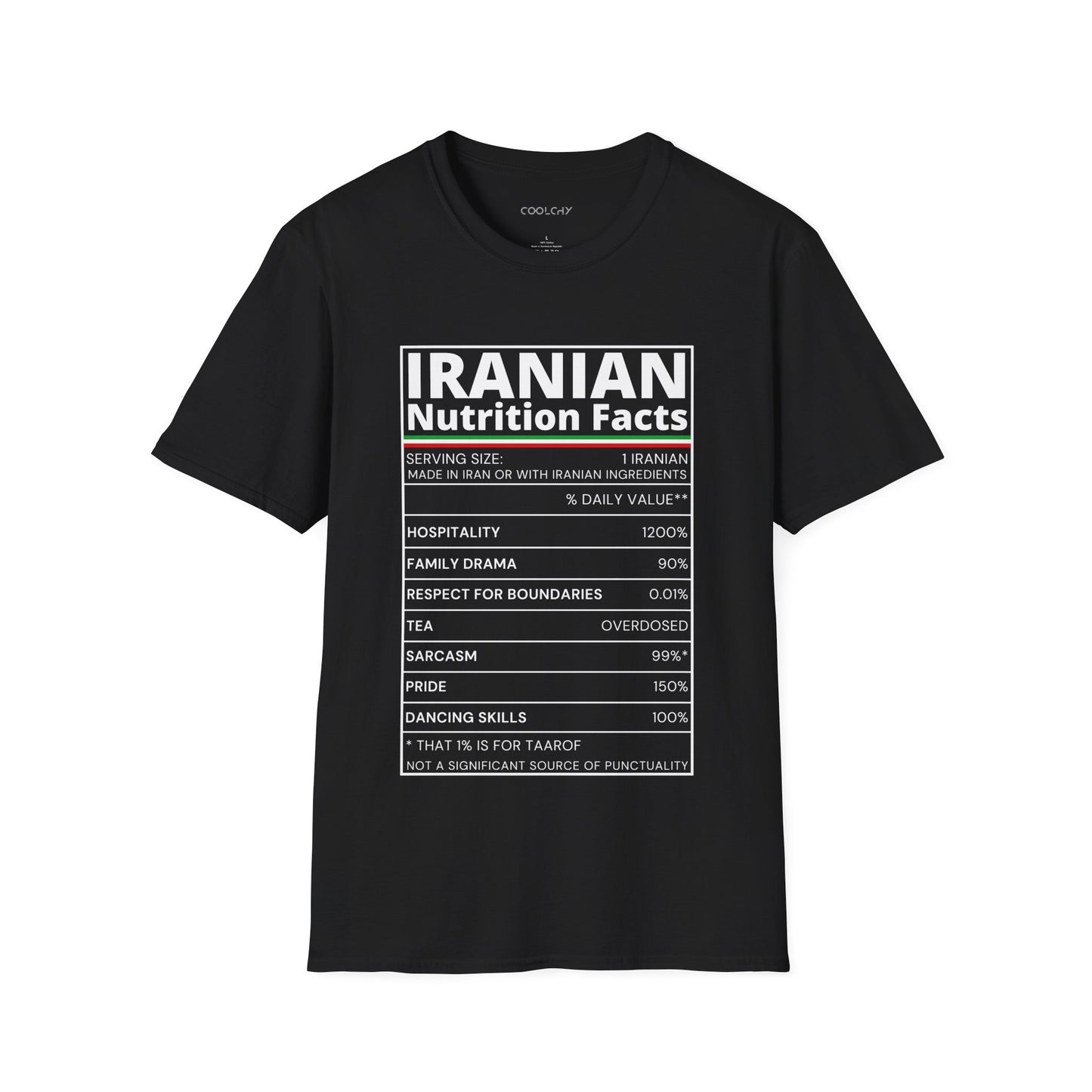 Iranian Nutrition Facts Unisex T-Shirt