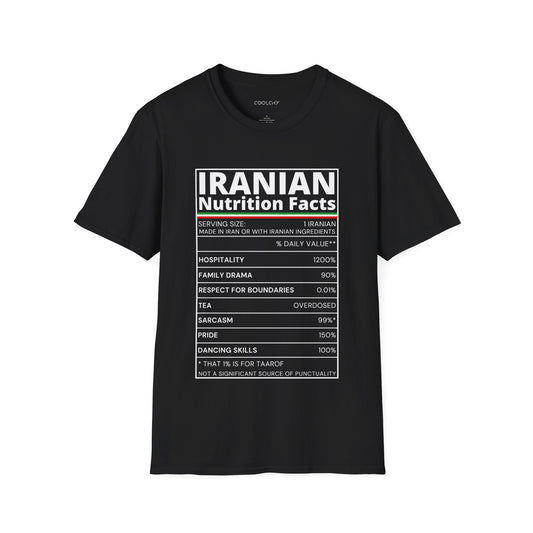 Iranian Nutrition Facts Unisex T-Shirt