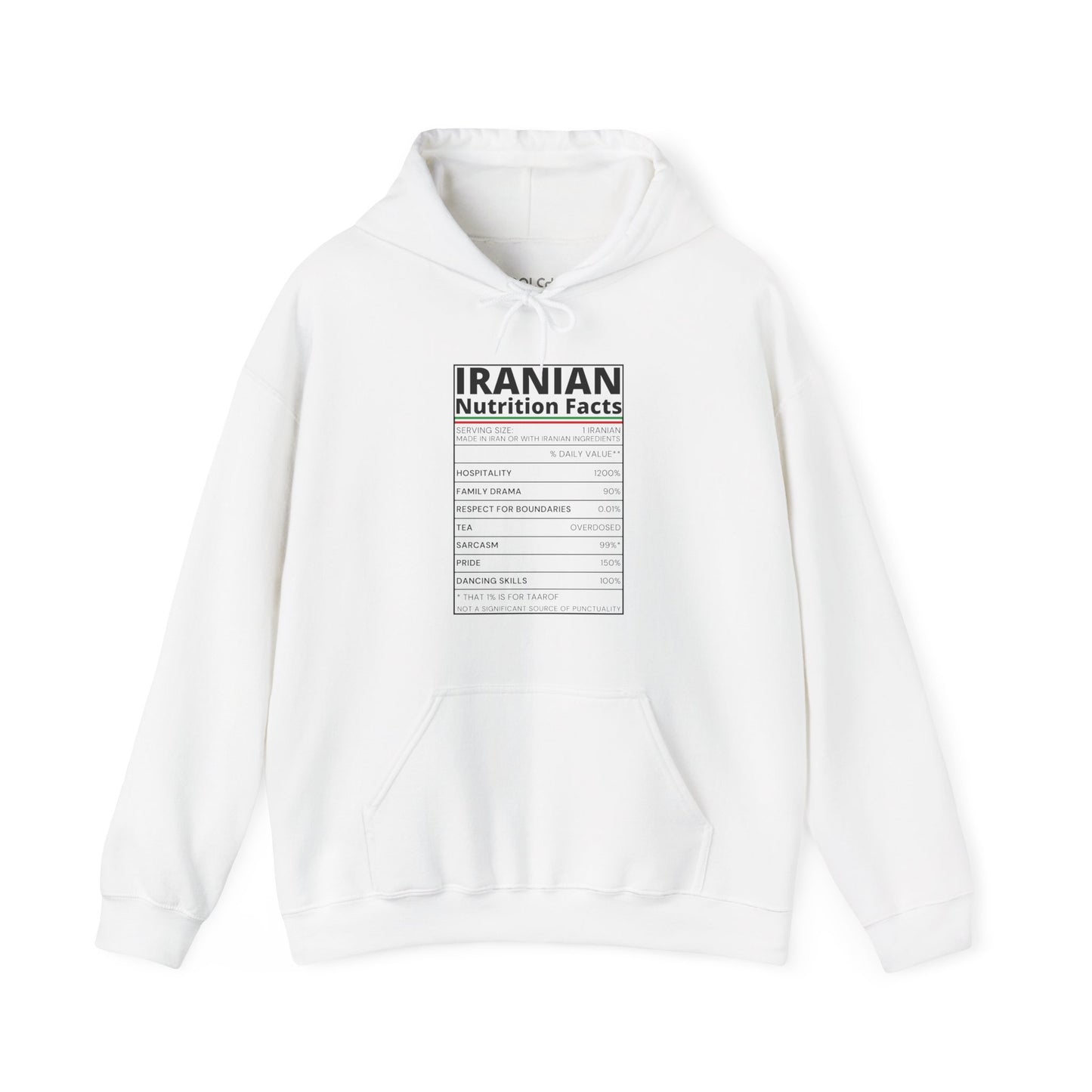 Iranian Nutrition Facts Hoodie