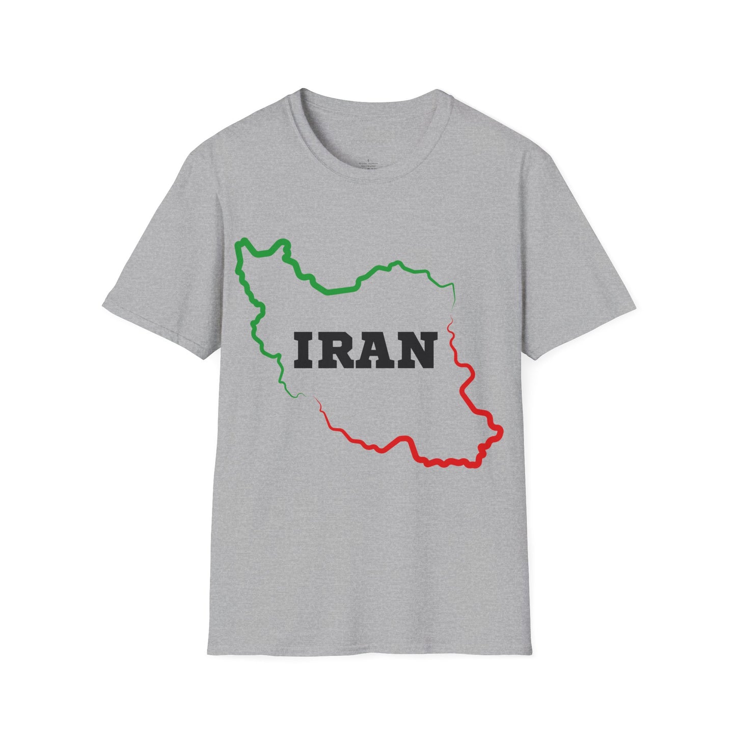 Iran Map - Flag Colors Unisex T-Shirt
