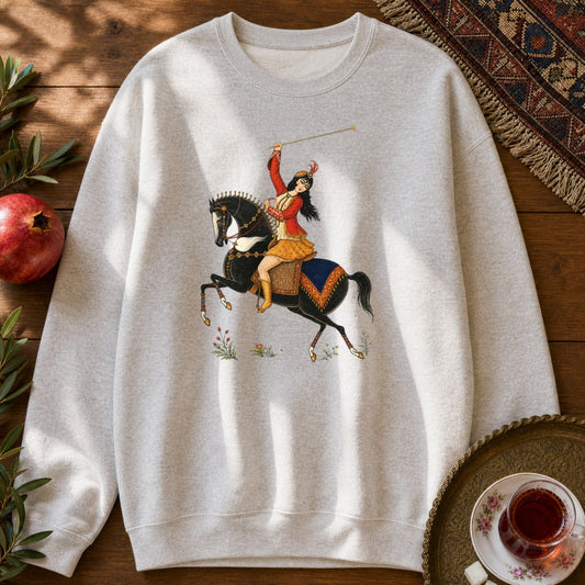 Qajari Polo Sweatshirt - Ash