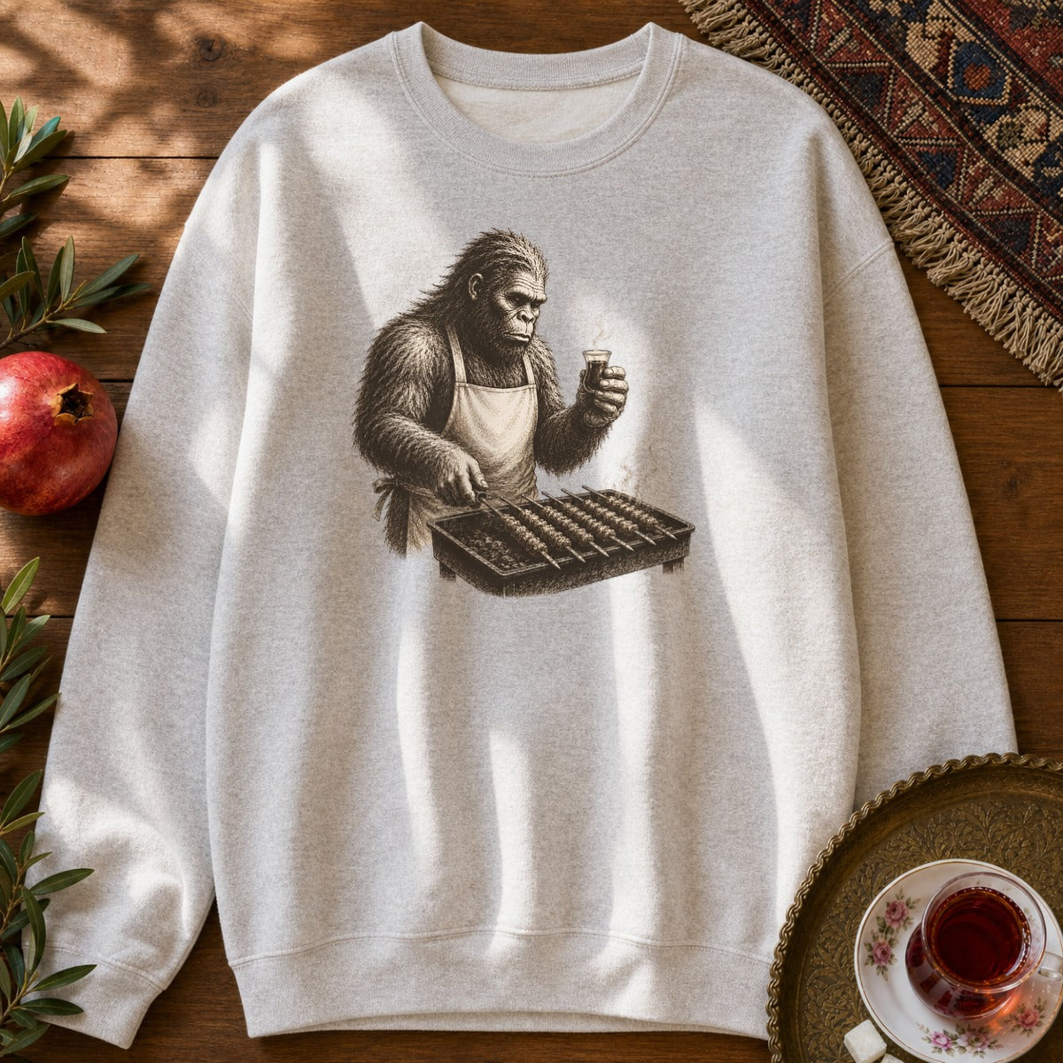 Big Foot in Iran Sweatshirt - Ash
