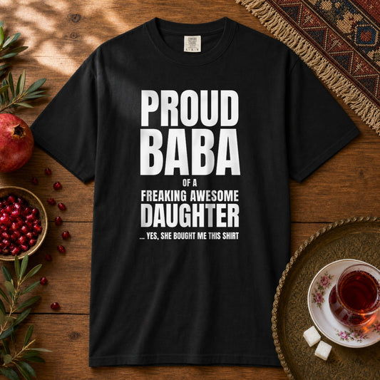 Proud Baba of a Daughter Premium Tee - Black