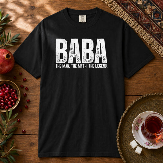 Baba, The Man. The Myth, The legend Premium Tee - Black