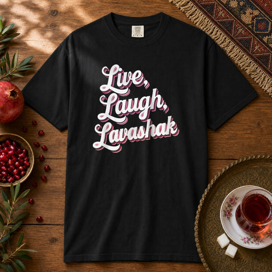 Live, Laugh, Lavashak Premium Tee - Black