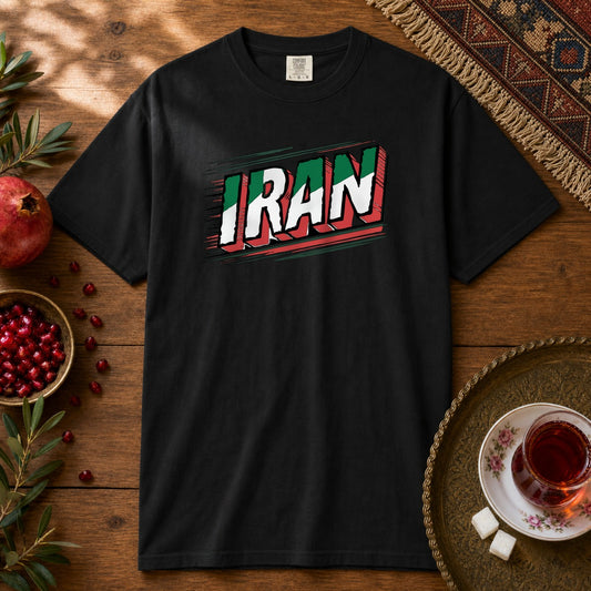 Iran Retro Team Melli Premium Tee - Black