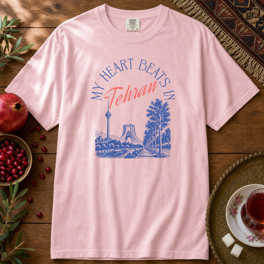 My Heart Beats in Tehran Premium Tee - Blossom