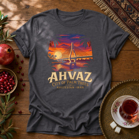 Ahvaz Bridge Unisex T-Shirt - Dark Heather