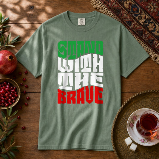 Stand with the Brave Premium Tee - Light Green