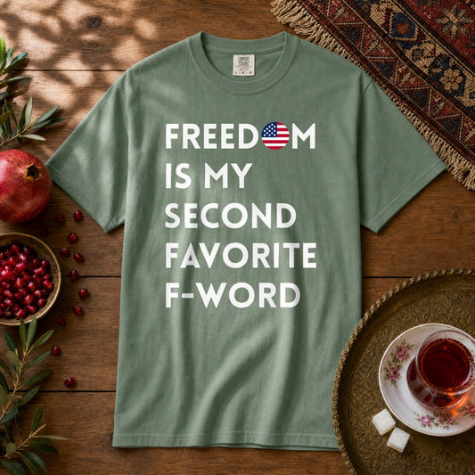 Freedom is my Second Favorite F-word - US Premium Tee - Light Green