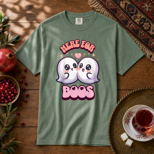 Here for Boos Premium Tee - Light Green