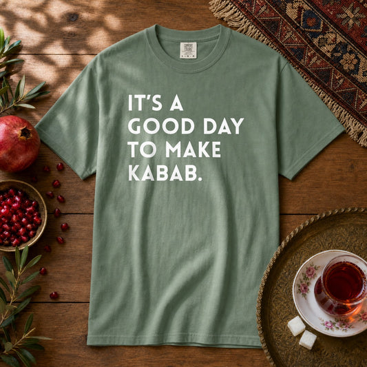 It's a good day to make Kabab. Premium Tee - Light Green