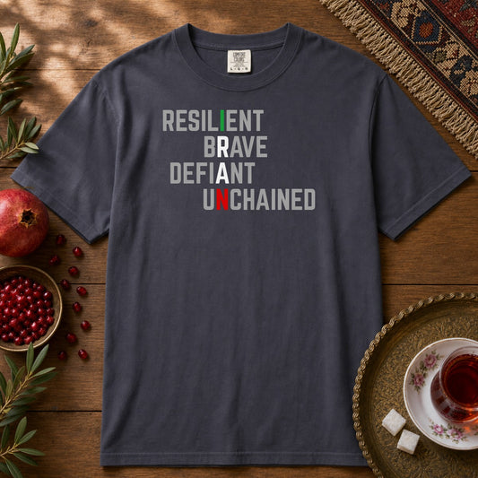 Iran Unchained Premium Tee - Navy