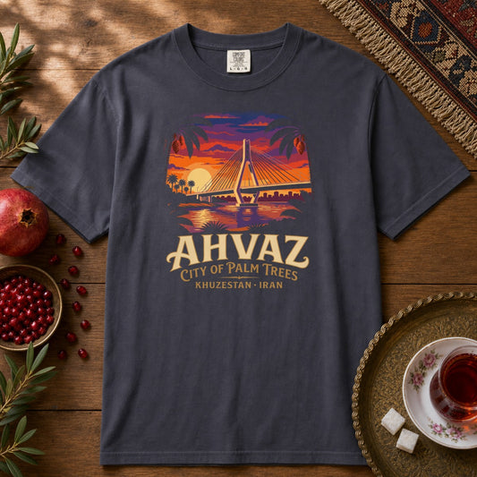 Ahvaz Bridge Premium Tee - Navy
