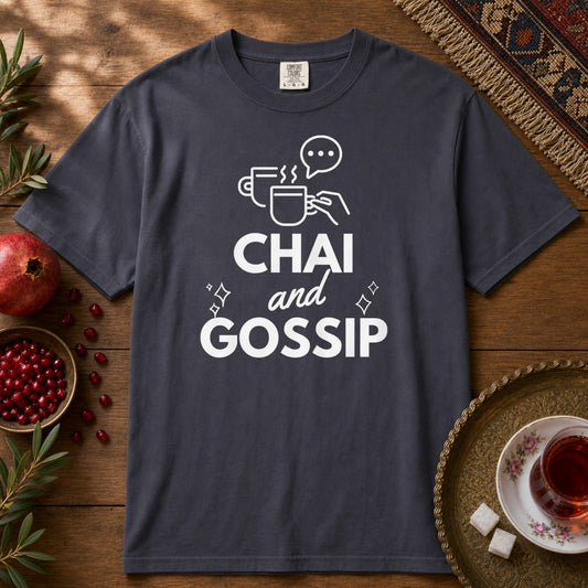 Chai and Gossip Premium Tee - Navy