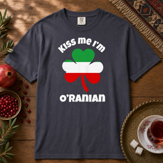 Kiss Me I'm O'Ranian Premium Tee - Navy