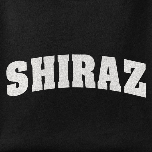 Close-up of the Shiraz 2 print showing ink detail on the fabric