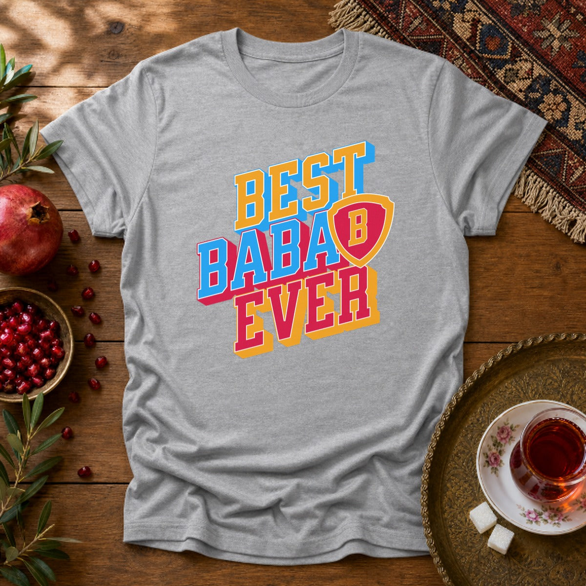 Best Baba Ever - Shield Unisex T-Shirt - Sport Grey