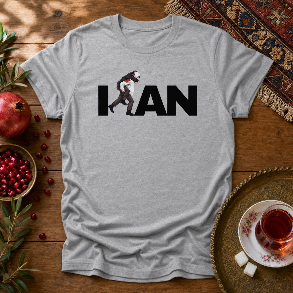 Iran's Fighter (Hamid Mahdavi) Unisex T-Shirt - Sport Grey
