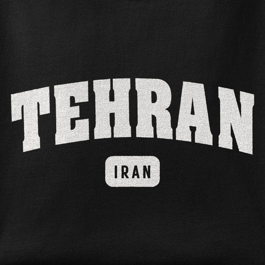 Close-up of the Tehran print showing ink detail on the fabric