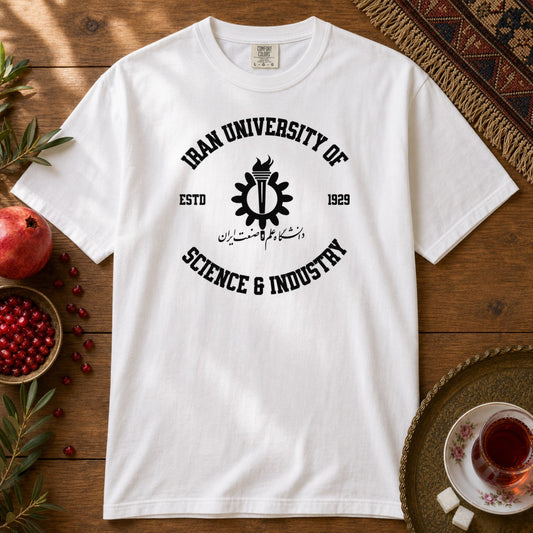 Iran University of Science and Technology Premium Tee - White