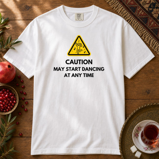Dance Caution Sign Premium Tee - White