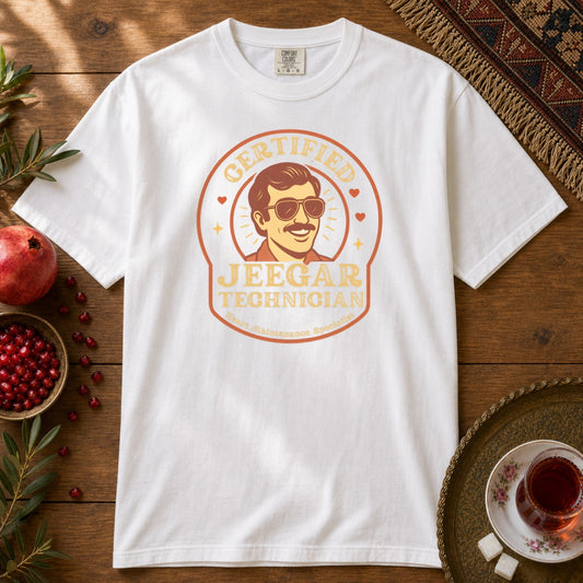 Certified Jeegar Technician Premium Tee - White