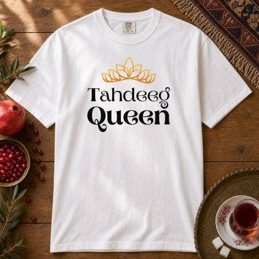 Tahdeeg Queen Premium Tee - White
