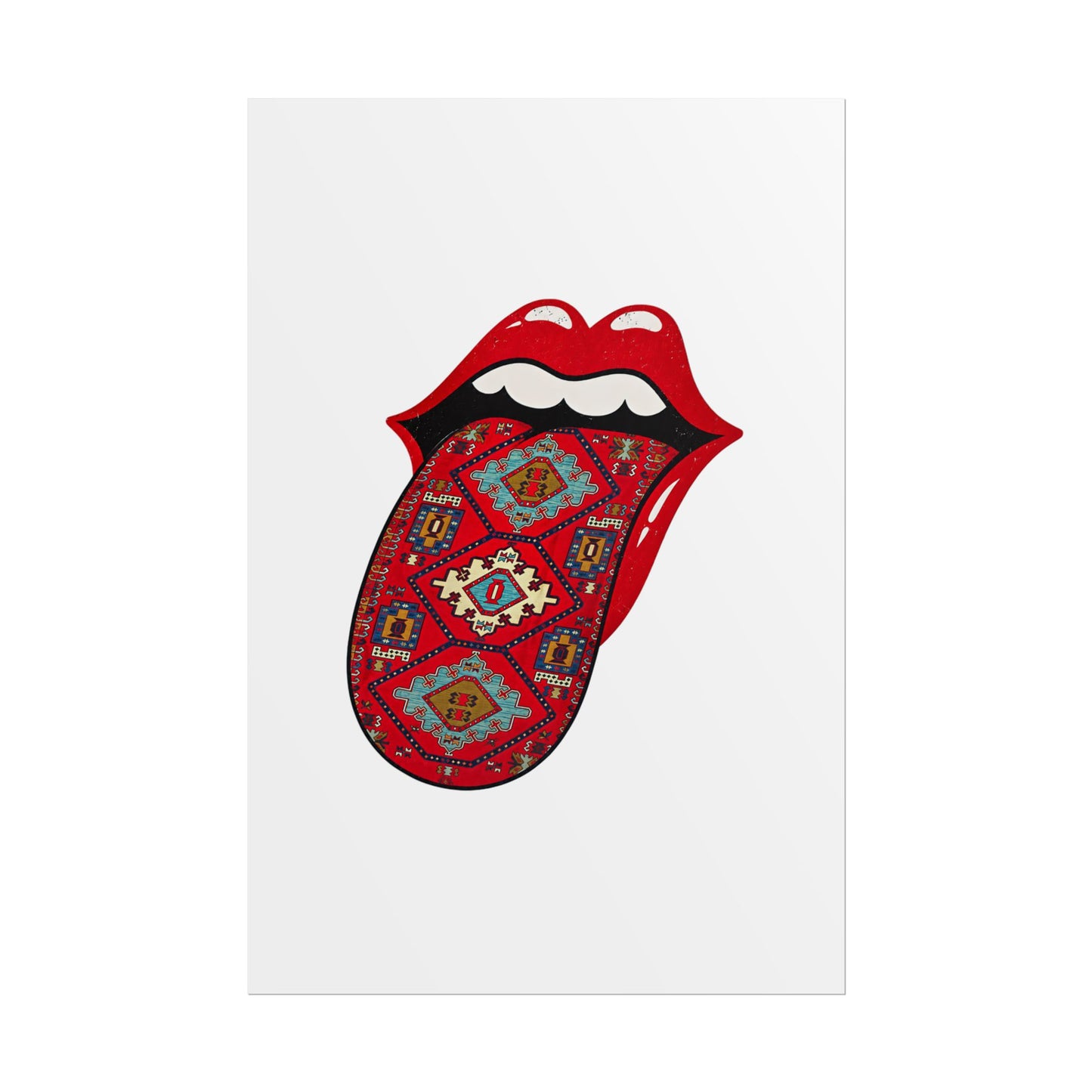 Hot Lips Kilim Rolled Poster