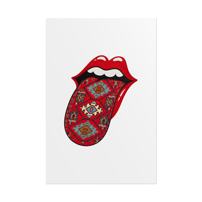 Hot Lips Kilim Rolled Poster