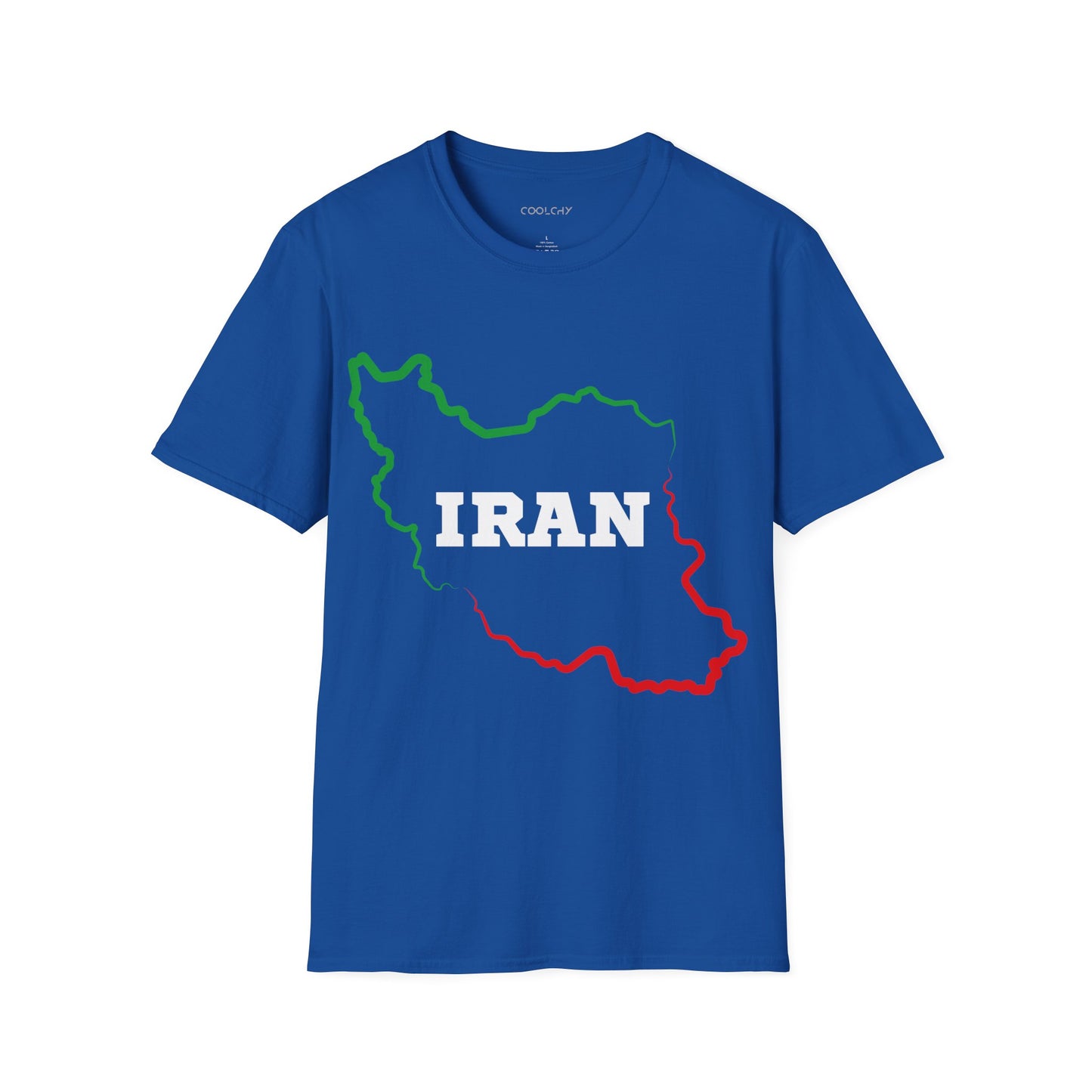 Iran Map - Flag Colors Unisex T-Shirt