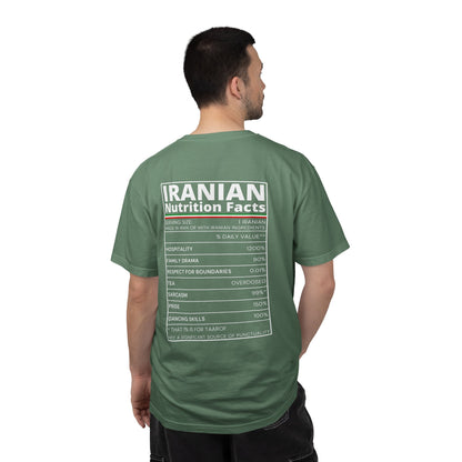 Iranian Nutrition Facts Premium Tee - Back Print