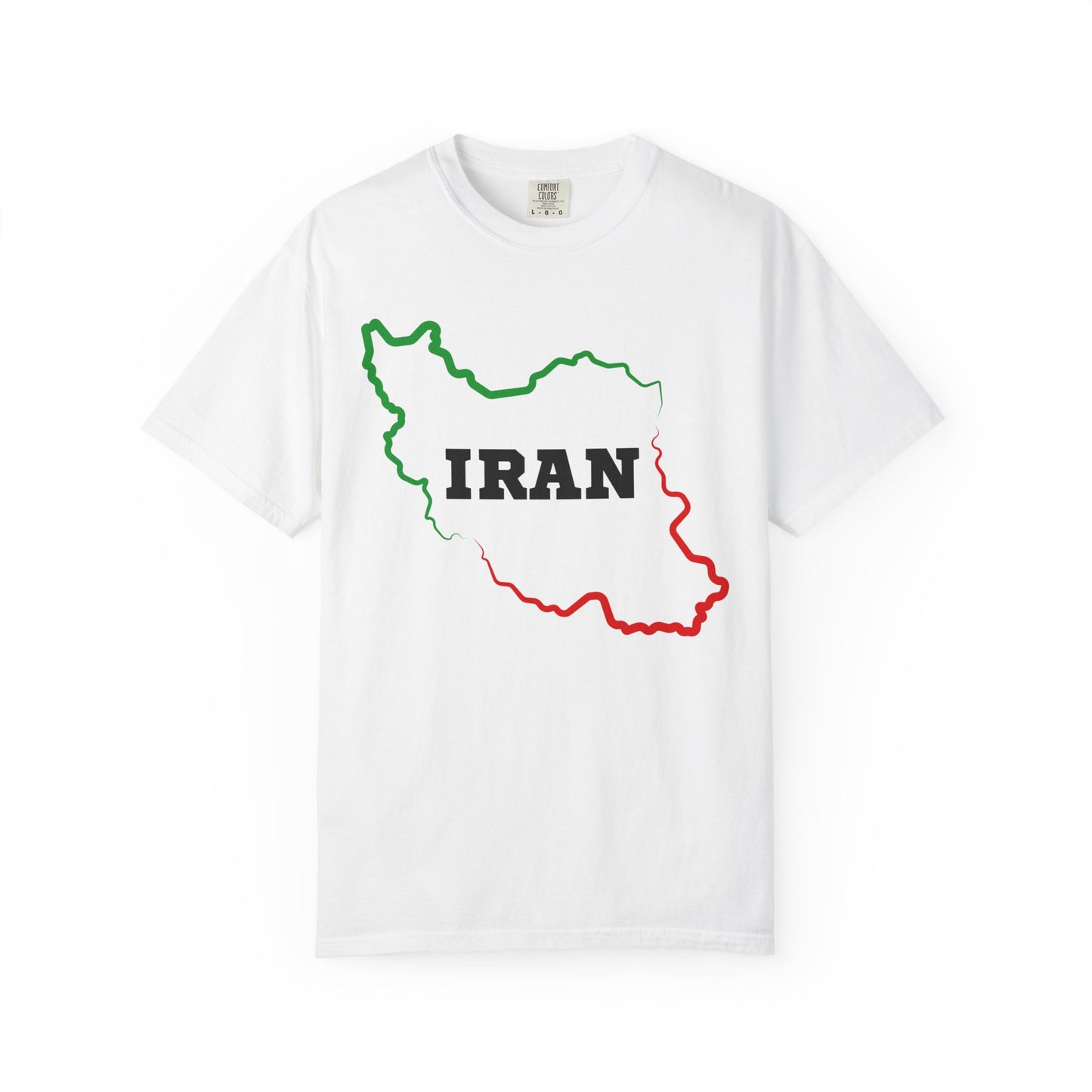 Iran Map - Flag Colors Premium Tee