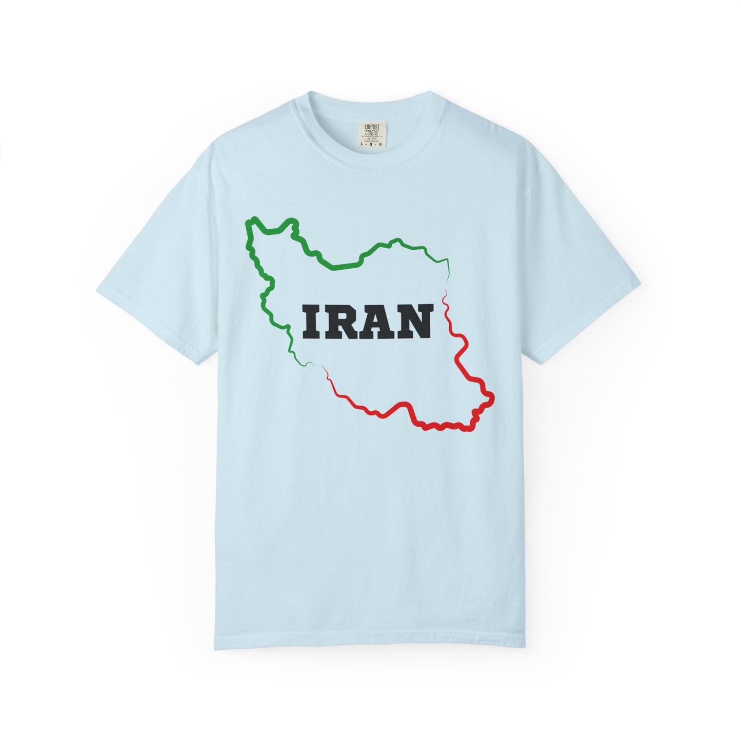 Iran Map - Flag Colors Premium Tee