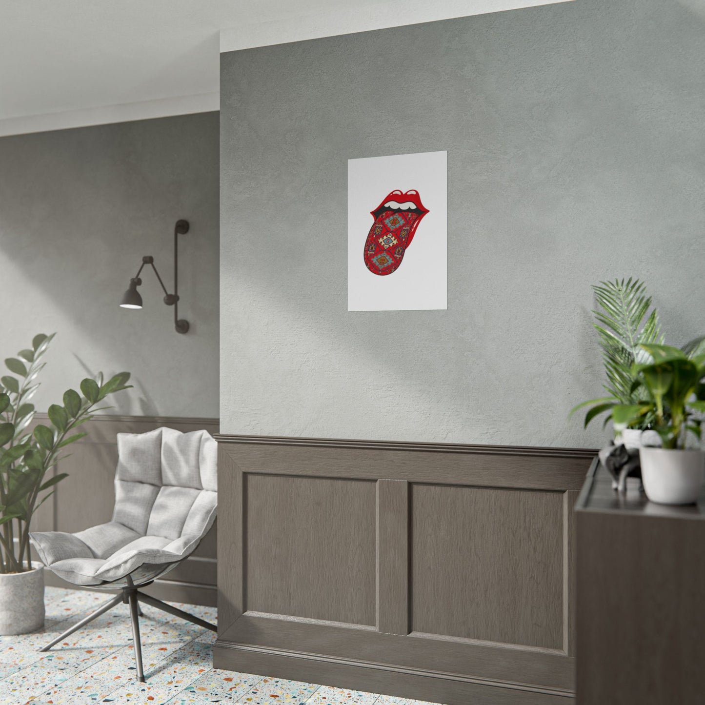 Hot Lips Kilim Rolled Poster