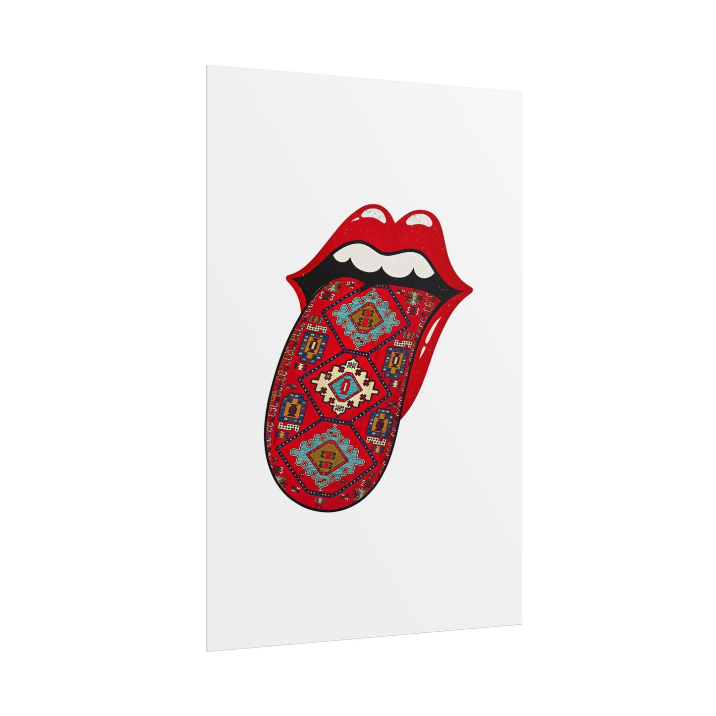 Hot Lips Kilim Rolled Poster