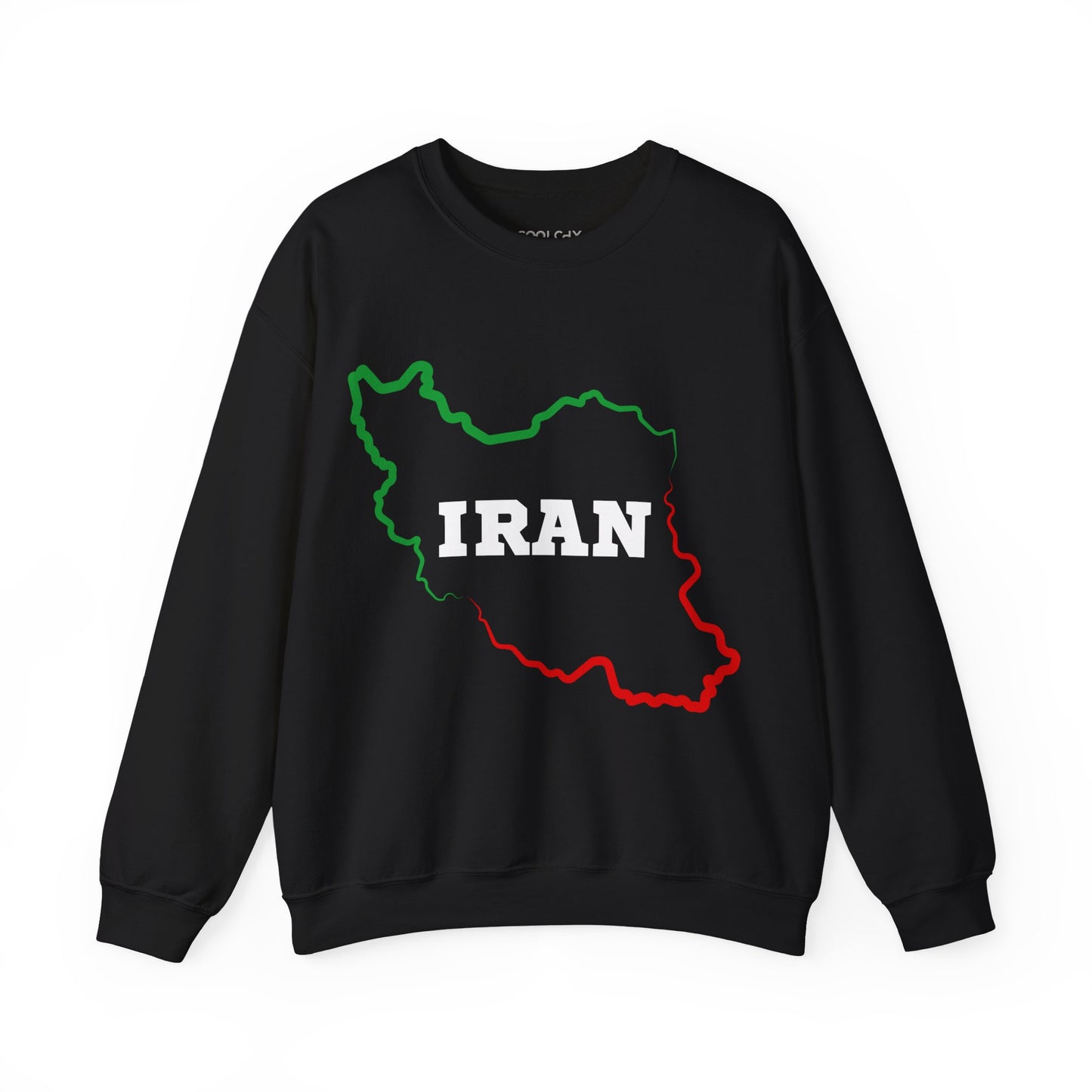 Iran Map - Flag Colors Sweatshirt