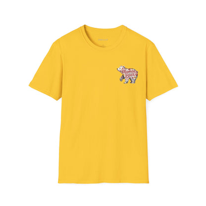 Maman Bear Floral - Chest Print Unisex T-Shirt