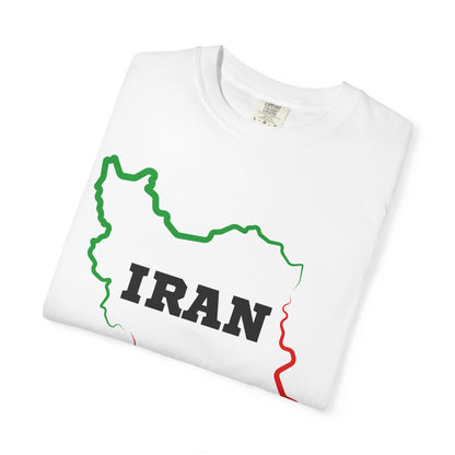Iran Map - Flag Colors Premium Tee