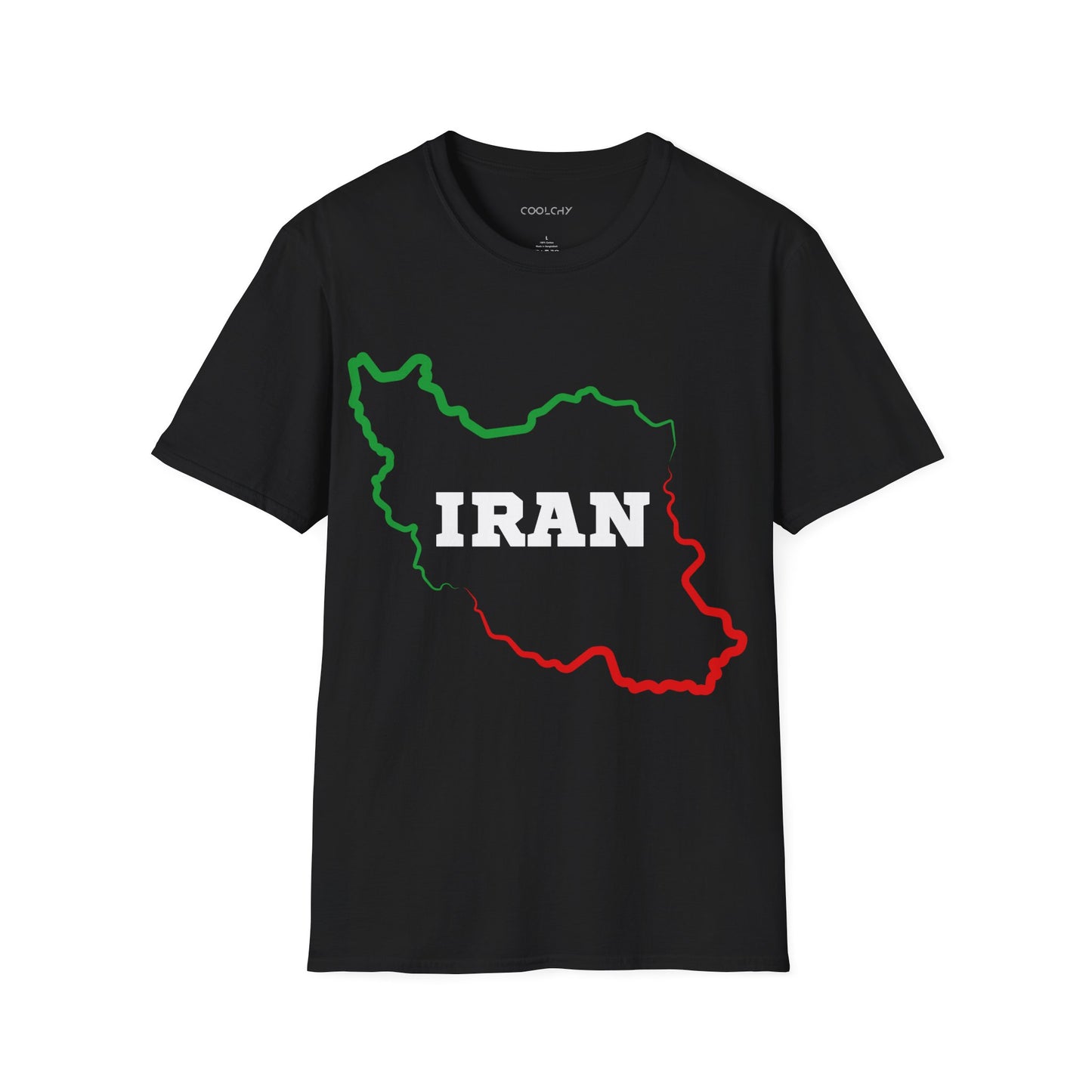 Iran Map - Flag Colors Unisex T-Shirt